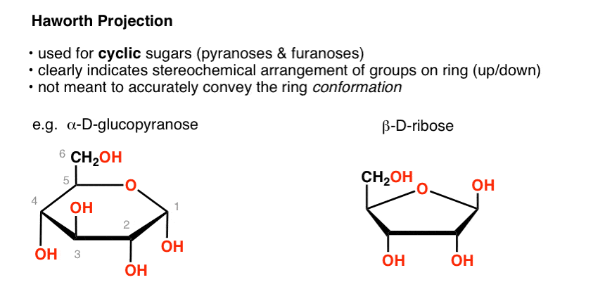 definition-of-the-haworth-projection-is-it-clearly-indicates-stereochemical-arrangemetnt-of-groups-on-ring