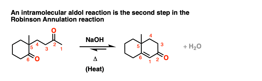 example of intramolecular aldol reaction in the robinson annulation