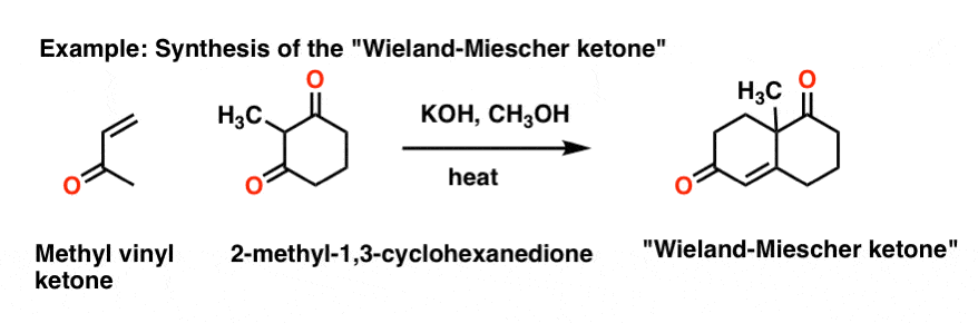 application of robinson annulation reaction in synthesis of wieland miescher ketone