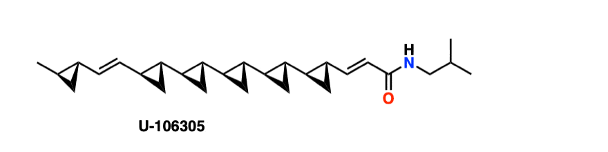 -Strange natural product with six cyclopropanes named U-106305